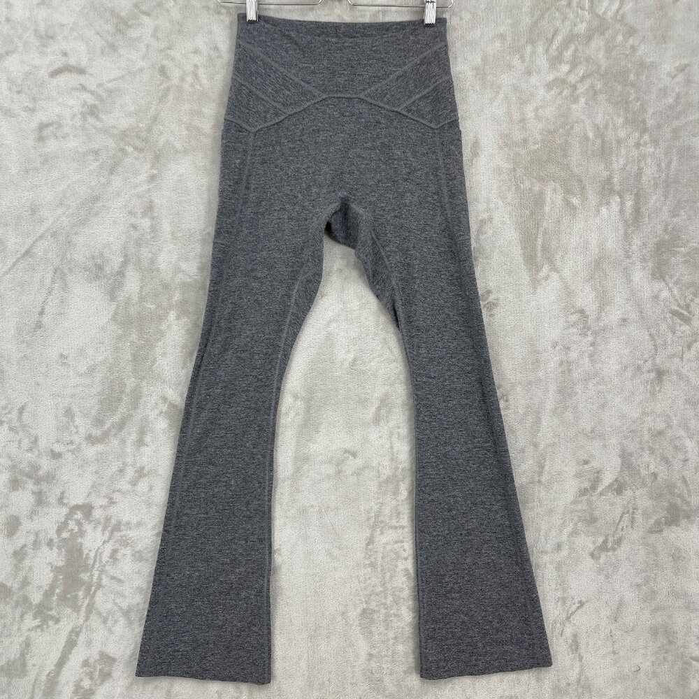 Free People Mountain Blazing Pocket Flare Leg Leggings Activewear Gray